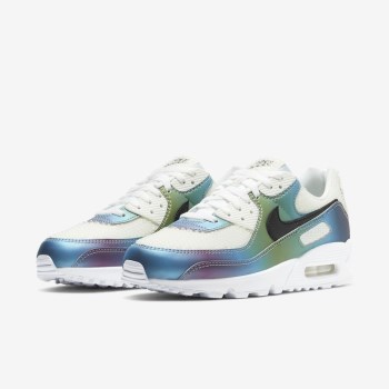 Nike Air Max 90 - Férfi Utcai Cipő - Fehér/Színes/Fehér/Fekete